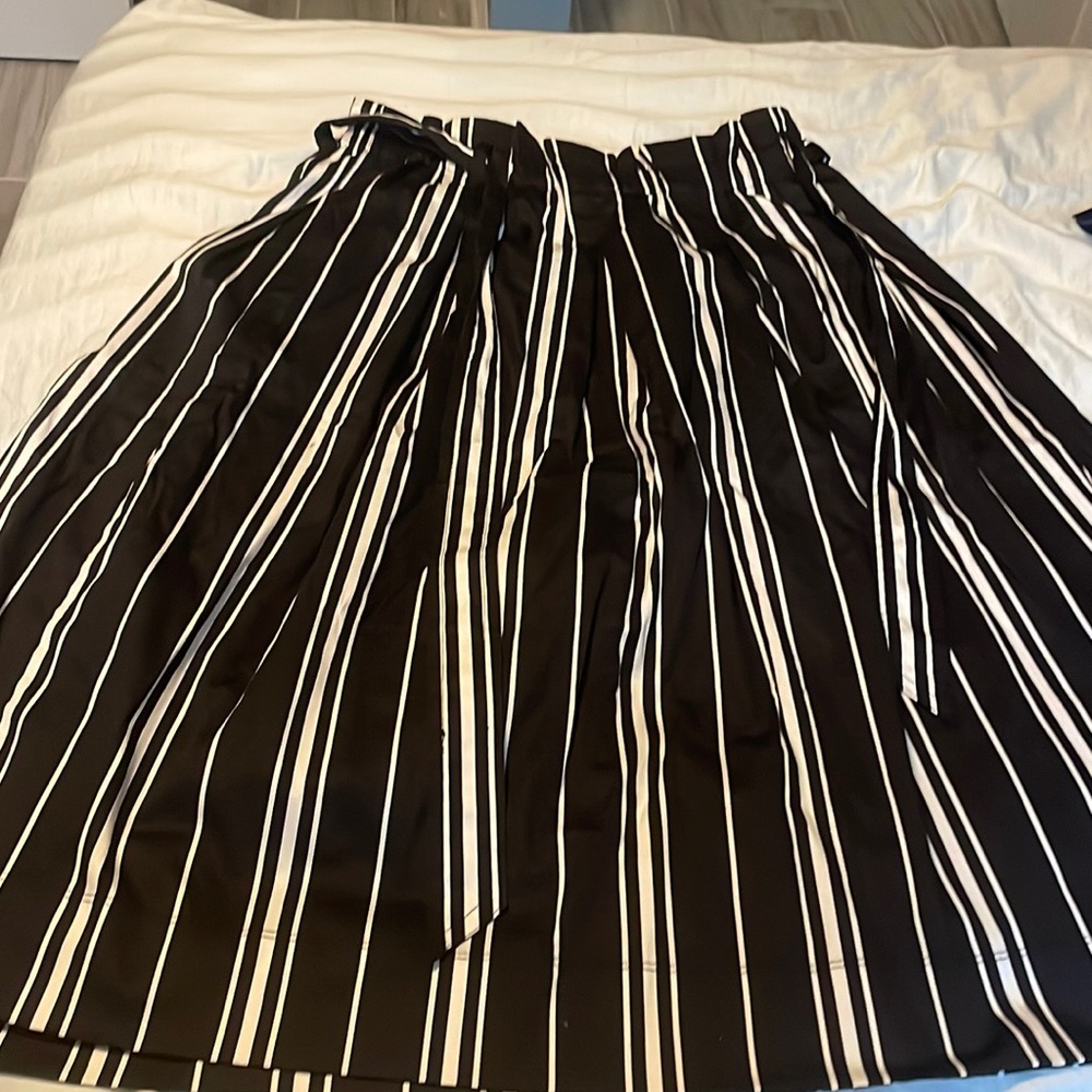 H&M navy and white striped skirt size US 10